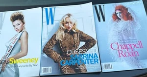W Magazine Lot 3 Issues Sabrina carpenter Chappell Roan Sydney Sweeney 2024 25 - Picture 1 of 4