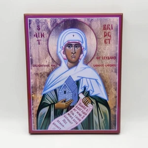 Katholische Schutzpatronin Heilige Brigid von Irland - 8" x 10" Druck bereit zum Aufhängen - Bild 1 von 4