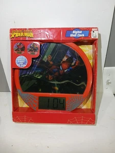 SPIDER MAN decorazione rotonda in plastica. Orologio da parete display analogico utilizza 1 batteria aa nuovo - Foto 1 di 13