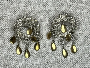 Par de broches antiguos de plata para boda Norge Solge - Imagen 1 de 6