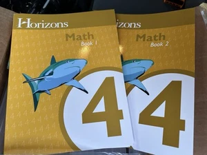 HORIZONS MATH GRADE 4 BOOK 1 AND BOOK 2 BRAND NEW BOOKS - Picture 1 of 4