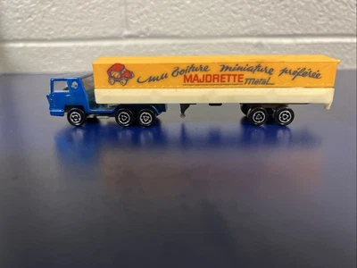 Semirremolque de lona Majorette #367 Bernard Bache azul super tándems años 70 Foto 1 de 4