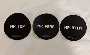 3 Stickers MR TOP MR VERS MR BTTM Gay Pride 3.5" around - Picture 1 of 1