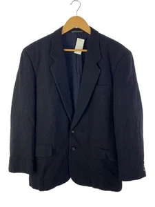 USED TAILORED JACKET WOOL BLK PLAIN HJ-08064M GOOD 2-S-4C9F - Picture 1 of 5
