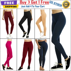 Mujer’s Leggings Suave Elástico Acanalado Cintura Largo Entrenamiento Yoga Pantalón Fitness - Imagen 1 de 25