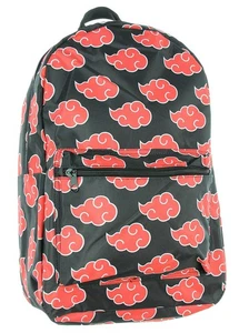 Bioworld Naruto Backpack Shippuden Akatsuki Red Clouds All Over Print Travel - Picture 1 of 5