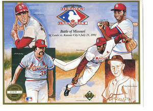 1991 Upper Deck Sheet Battle of Missouri St Louis vs Kansas City Lou Brock