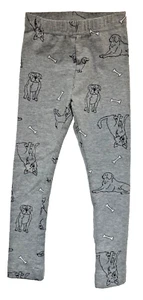 NWOT Hanna Andersson Dogs & Bones Print Grey Pull On Leggings, 4 - Picture 1 of 2