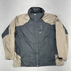 Ascend Jacket Mens XL Brown Black Zip Windbreaker Lightweight Gorpcore No Hood - Picture 1 of 11