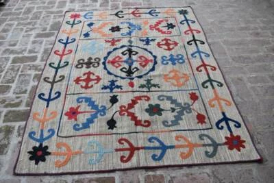 Alfombra Kilim área tribal afgana tejida a mano 5x7 pies gris geométrica alfombra turca vintage Foto 1 de 4