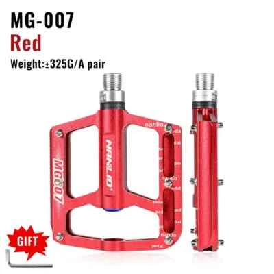 Ultralight BMX MTB Bicycle Cycling Flat Pedals 3 Sealed Bearings Aluminium Alloy - Image 1 of 4