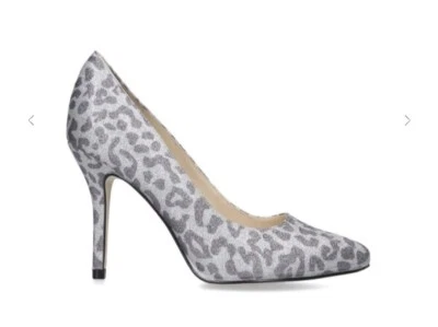 Brand New Nine West Flagship Silver Animal Print Sparkly Shoes Size Uk4.5 - Image 1 of 4