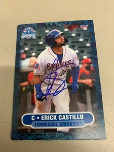 Erick Castillo Signed Card 2021 Tennessee Smokies Team Card IP Auto - Picture 1 of 1