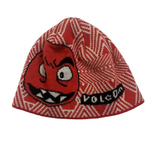 Volcom Faces Orange & White Beanie Skull Cap Youth Boy's 8-20 - Picture 1 of 3