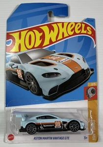 HOT WHEELS Aston Martin Vantage GTE Blue #98 HW Turbo 2/5 Long Card 2023 - Picture 1 of 4