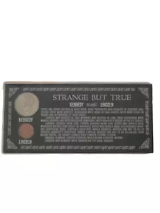 Strange But True Lincoln/Kennedy Coin Set 1973 Half Dollar / 1979 Penny SEE PICS - Picture 1 of 8