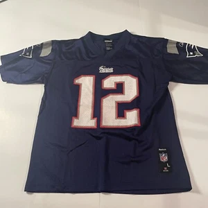 New England Patriots #12 Tom Brady Reebok Jersey Youth Large NFL - Picture 1 of 7