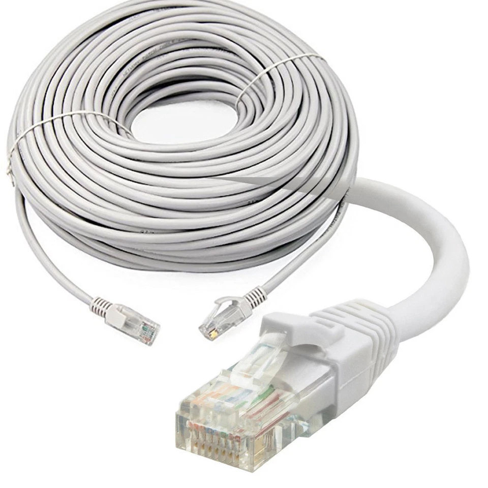 ABM 15m Ehternet Network RJ45 Cat 5e Cable LAN UTP Patch Lead To Xbox CCTV DVR ADSL