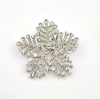 Broche Copo de Nieve Estrás Estrella Broches Regalo Navidad Invierno Accesorios Pin Foto 1 de 4