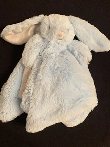 Blankets & Beyond Blue Bunny Pacifier Holder Baby Security Blanket Lovey Lovie - Picture 1 of 3