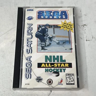 NHL All-Star Hockey (Sega Saturn, 1995) COMPLETE W/ MANUAL Free Shipping - Image 1 of 4
