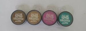 Maybelline Color Tattoo Pure Pigments Lot-4 Eyeshadow Shade 5 Jade,20,45,60 Buff - Picture 1 of 2