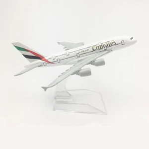 16cm A380 Airbus Emirates Metal Aircraft Plane Model Gift UK - Picture 1 of 1