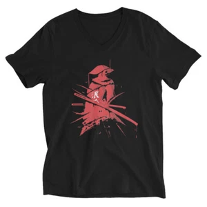 Pintura Roja Salpicaduras Samurai Japonés Retro Bushido Guerrero Regalo Cuello en V - Imagen 1 de 3