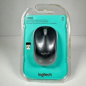 Logitech M185 Plug-And-Play Wireless Plus Comfort Mouse Sealed New - Picture 1 of 5