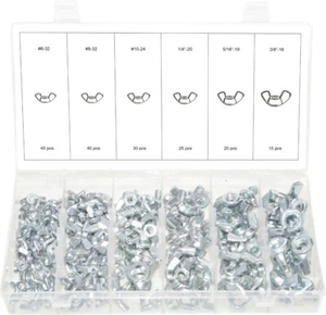 Swordfish 32630 - SAE Steel Wing Nut Assortment, Size from #6 to 3/8", [6 Sizes] - Picture 1 of 1