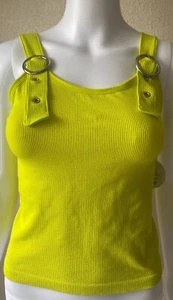 Camiseta sin mangas FCT with Love | Basics amarillo brillante verde con hebilla | Nueva con etiquetas | Grande - Imagen 1 de 3