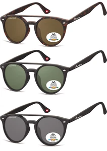 occhiali da sole uomo donna polarizzati sportivi per pesca vintage neri rotondi - Imagen 1 de 7