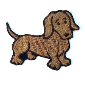 Dachshund Iron On Embroidered Patch - Picture 1 of 1