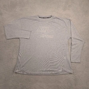 Nike Dri-FIT Softball Long Sleeve Shirt Womens XL Gray Athletic AV6639-063 - Picture 1 of 12