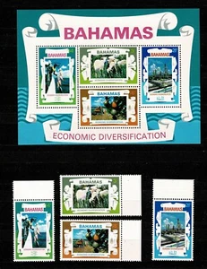 SE24 BAHAMAS 1975 Miniature sheet + set Economic Diversification MNH - Picture 1 of 1