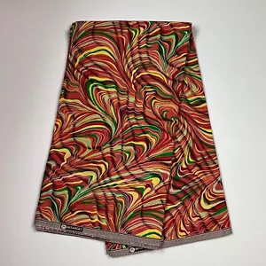 African Print Ankara Multicolor Abstract Print Cotton Fabric - By the Yard - Picture 1 of 1