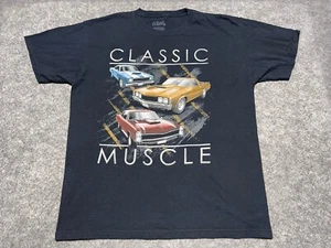 Lifestyle Classics Black Large Classic Muscle Cars Chevy Plymouth Race Shirt - Picture 1 of 11