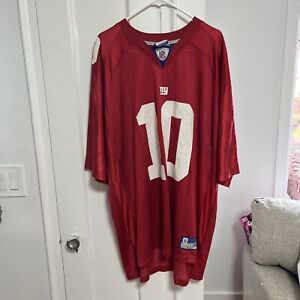 new york giants jersey men size 2 XL red Eli Manning #10 nfl football Reebok 