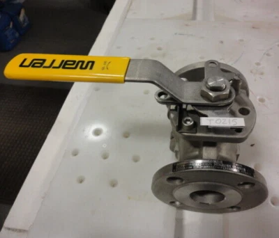 Ball Valve 1-1/2" 150 RF Flanged Full Port WARREN Fig: 6156 Lever Op. Stainless - Image 1 of 4