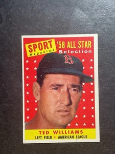 1958 Topps Ted Williams All Star 485 Ex-Mt/NM R4 - Bild 1 von 2