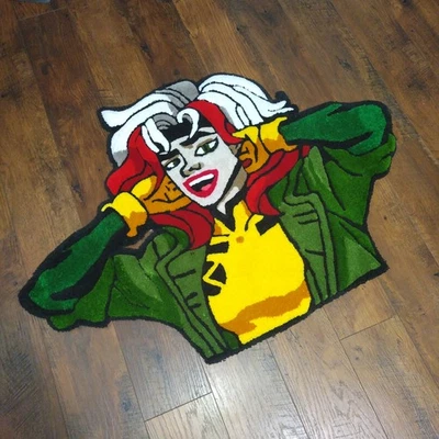 Handmade Rug Comic Rogue X-Men Marvel Cartoon - Image 1 of 4