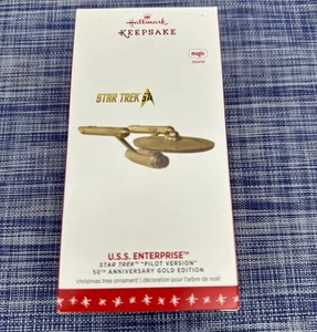 Hallmark Keepsake Ornament Star Trek 50 USS Enterprise Pilot Version 50th - Picture 1 of 6