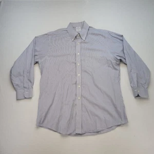 Brooks Brothers Dress Shirt Mens 17 33 Blue Regent Fit Button Down Supima Cotton - Picture 1 of 7