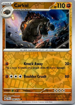 Carkol Reverse Holo Common SV05: Temporal Forces 094/162 NM - Image 1 of 2