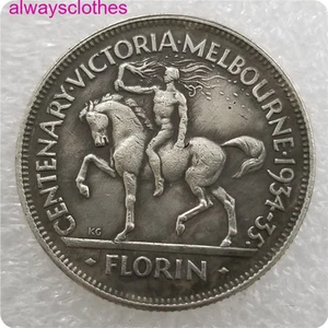 Antique Australian Centenary Victoria Melbourne 1934/35 Silver Coin Collection - Picture 1 of 5