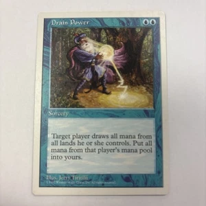 Drain Power MTG LP 5° Edizione Quinta Edizione Bordura bianca regolare inglese 1997 - Foto 1 di 10