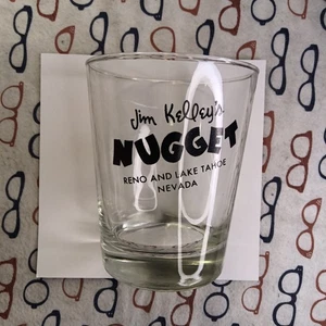 Vintage Jim Kelley's Nugget Casino Reno Lake Tahoe NV Clear Cocktail Drink Glass - Picture 1 of 4