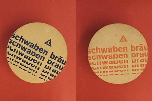 Schwaben Bräu blaue Schrift Brauerei Bierdeckel Bier - Picture 1 of 1