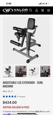 Leg Extension Machine - Image 1 of 2