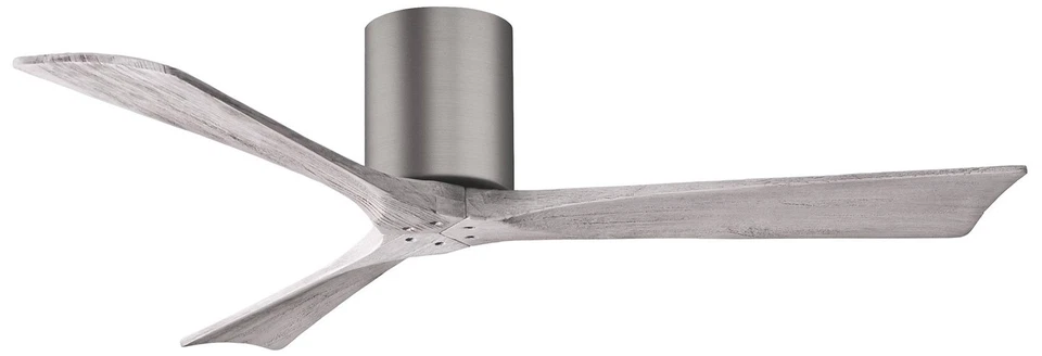 52" Matthews Irene 3H Pewter and Barnwood Remote Hugger Ceiling Fan - Image 1 of 1
